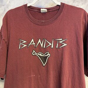 Vintage Bandits T Shirt Mens 2XL Red Short Sleeve Y2K Streetwear